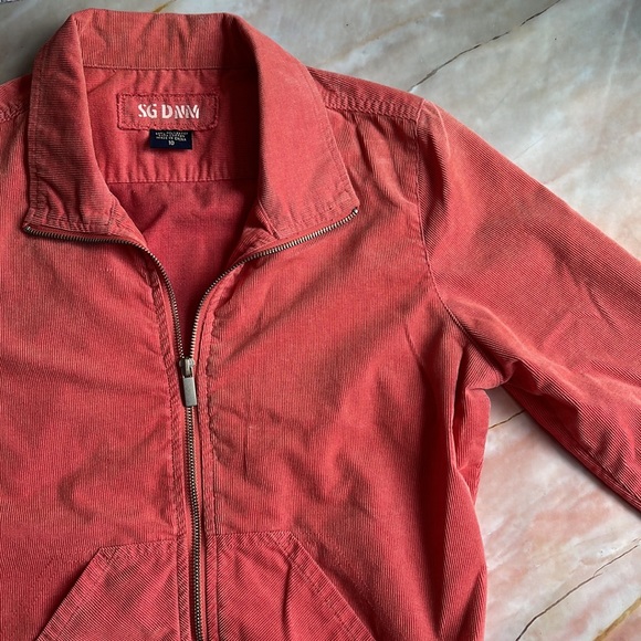 SPORTSGIRL | Brushed cotton lightweight zippered jacket in coral - Picture 3 of 5